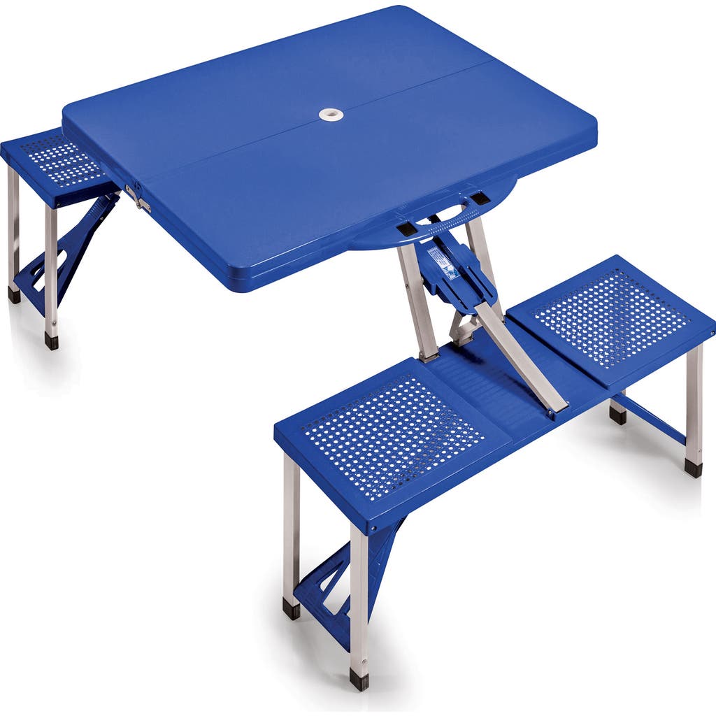 Picnic Time Portable Folding Picnic Table In Blue