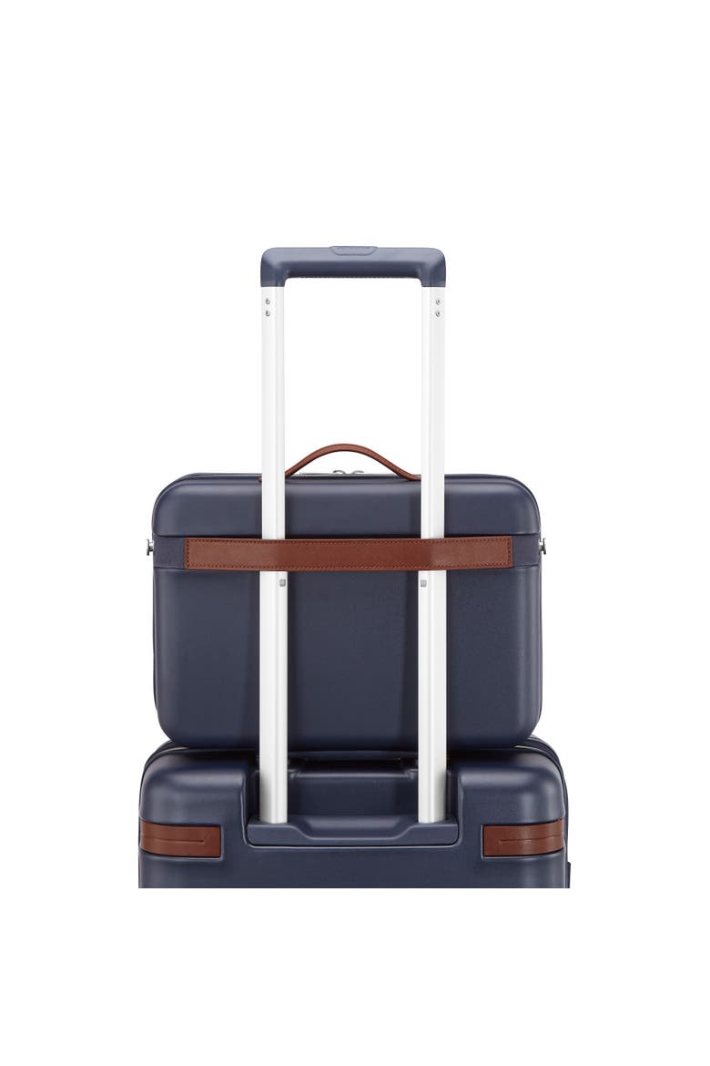 Virtuosa 2 Piece Set Train Case & 21" Carry On Spinner Luggage, Alternate, color, Blue