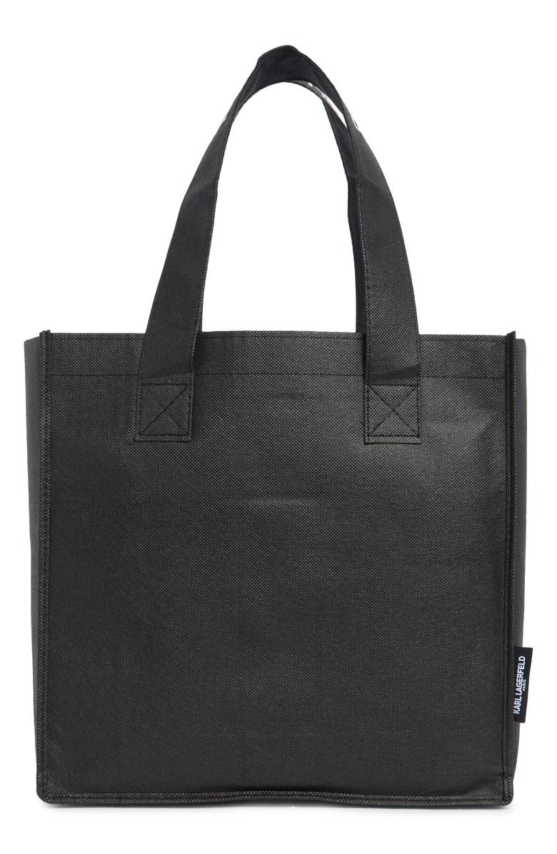 KARL LAGERFELD Ruched Faux Fur Duvet Cover Set, Main, color, Brown