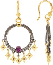 Armenta Garnet Chandelier Earrings