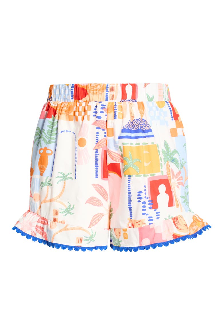 Petroli Town Ruffle Shorts, Alternate, color, ORG-PNK-WHT