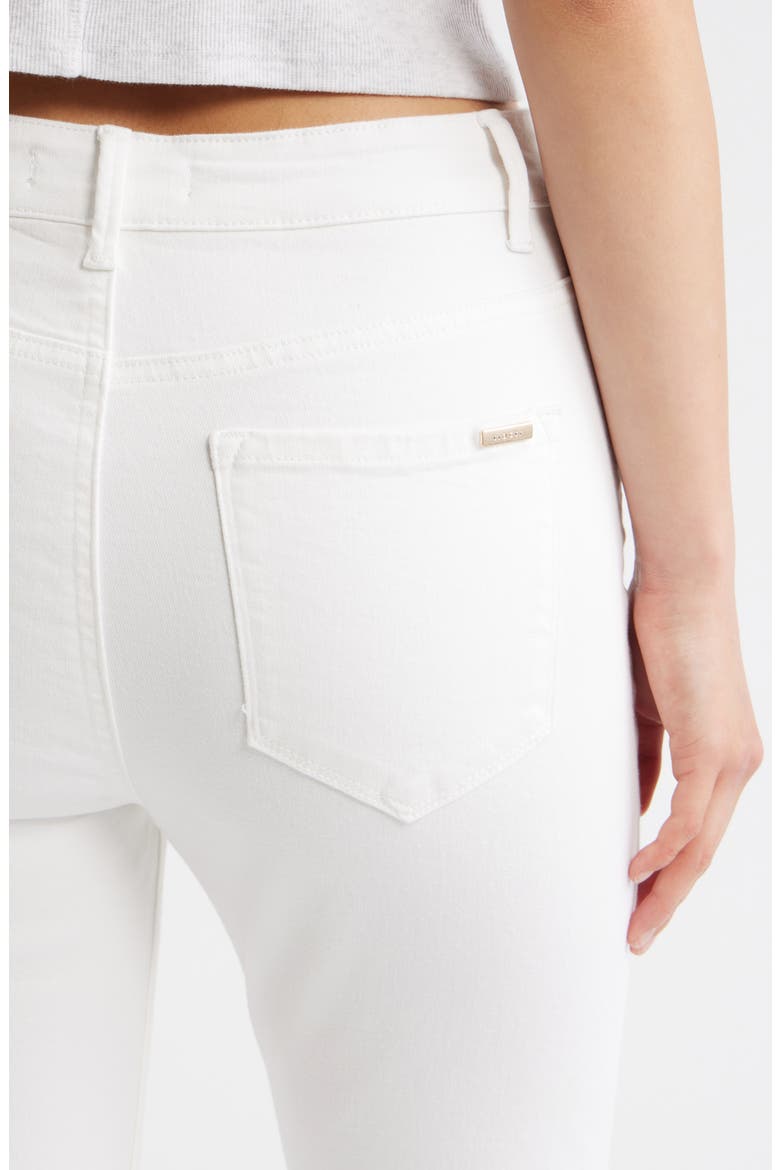 Raw Hem Flare Leg Jeans, Alternate, color, WHITE