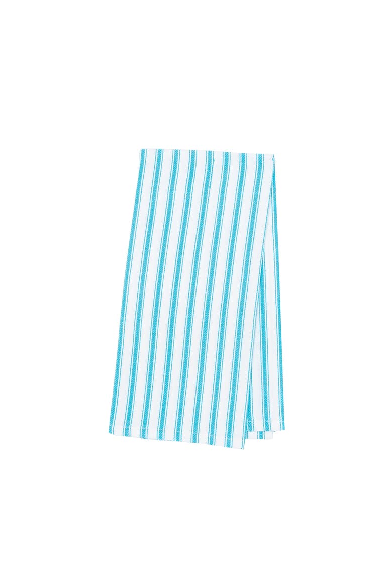 Ticking Stripe Cotton Kitchen Towel, Main, color, Blue