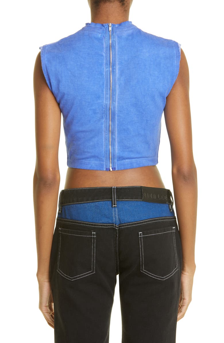 Dion Lee Space Dye Cotton Jersey Corset Top, Alternate, color, 