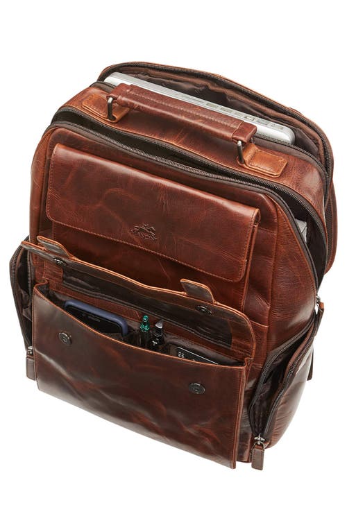 Mancini Buffalo Backpack For 15.6" Laptop In Brown