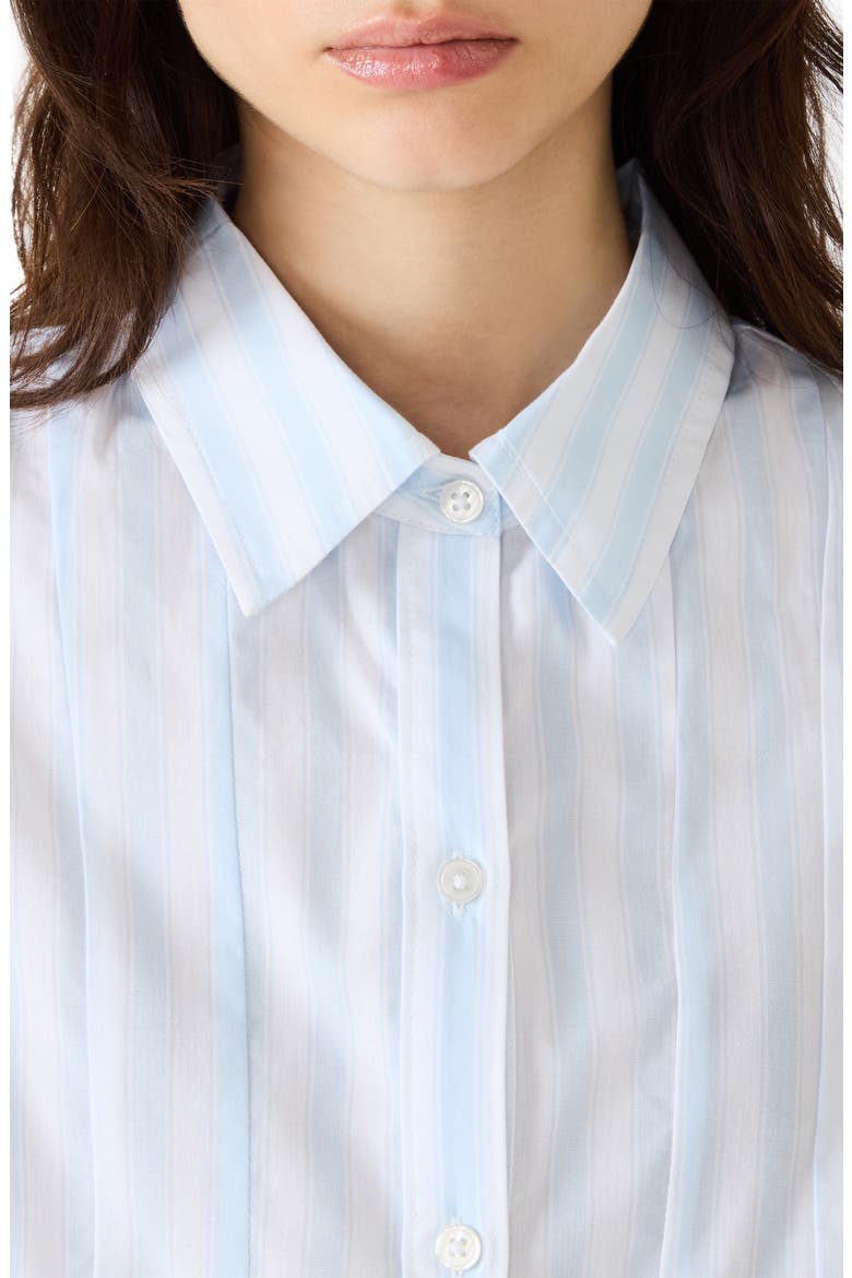 Porter Peplum Shirt, Alternate, color, BLUE MULTI STRIPE