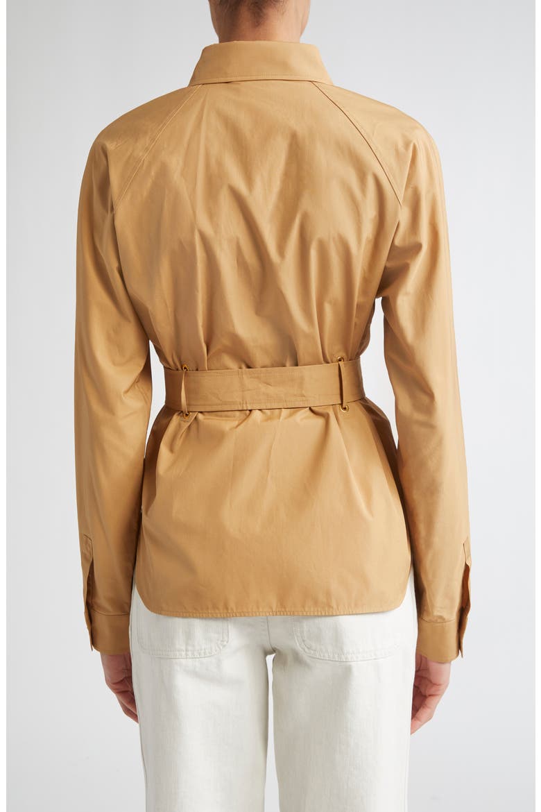 Juglas Belted Button-Up Shirt, Alternate, color, CARAMEL