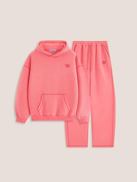 Cloud Essential Fleece Pullover Hoodie Super Baggy Set