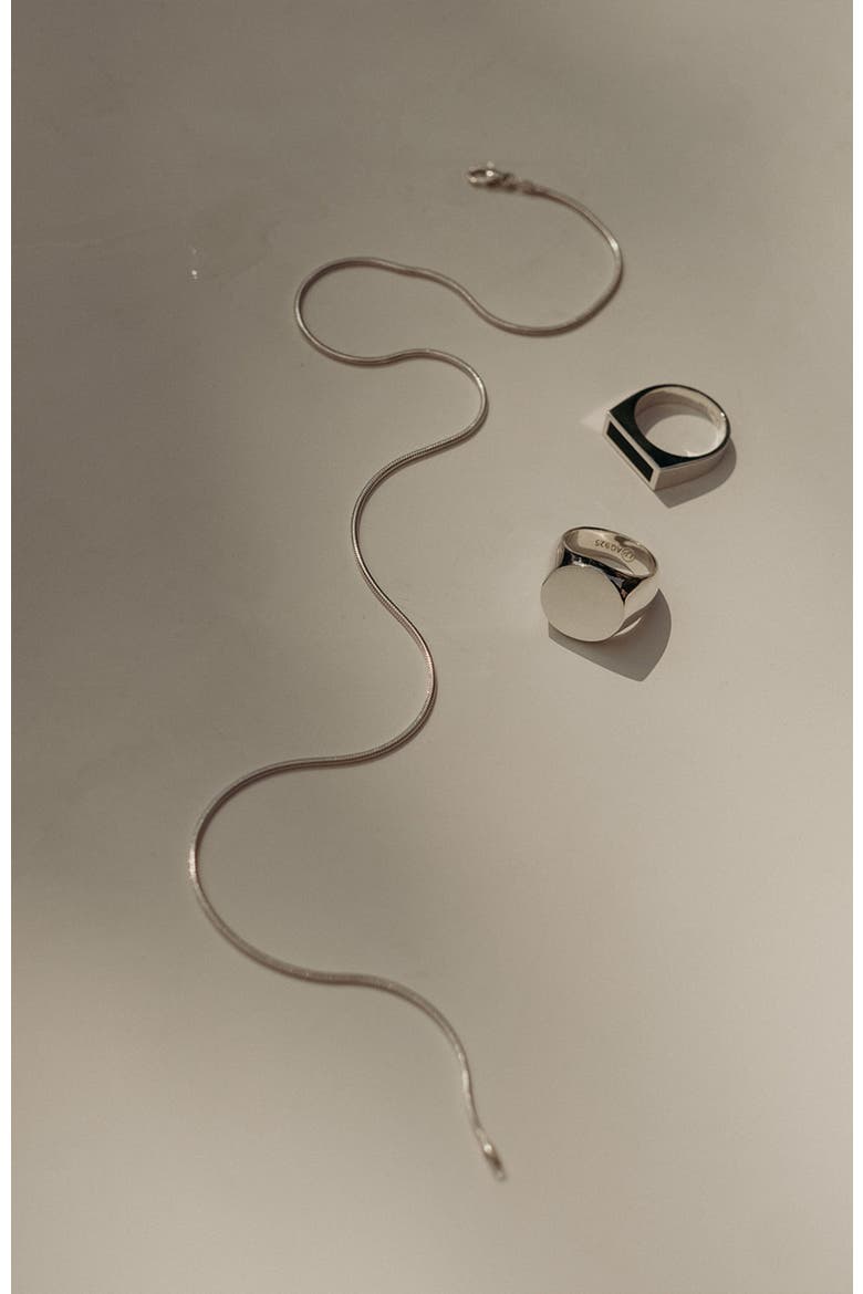 Snake Chain Necklace, Alternate, color, Silver