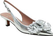 Linea Paolo Castiel Slingback Pointed Toe Kitten Heel Pump