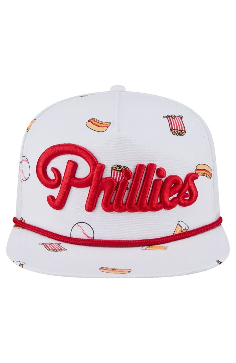 New Era Men's New Era White Philadelphia Phillies Team Cheer Rope 19TWENTY Adjustable Hat, Alternate, color, White
