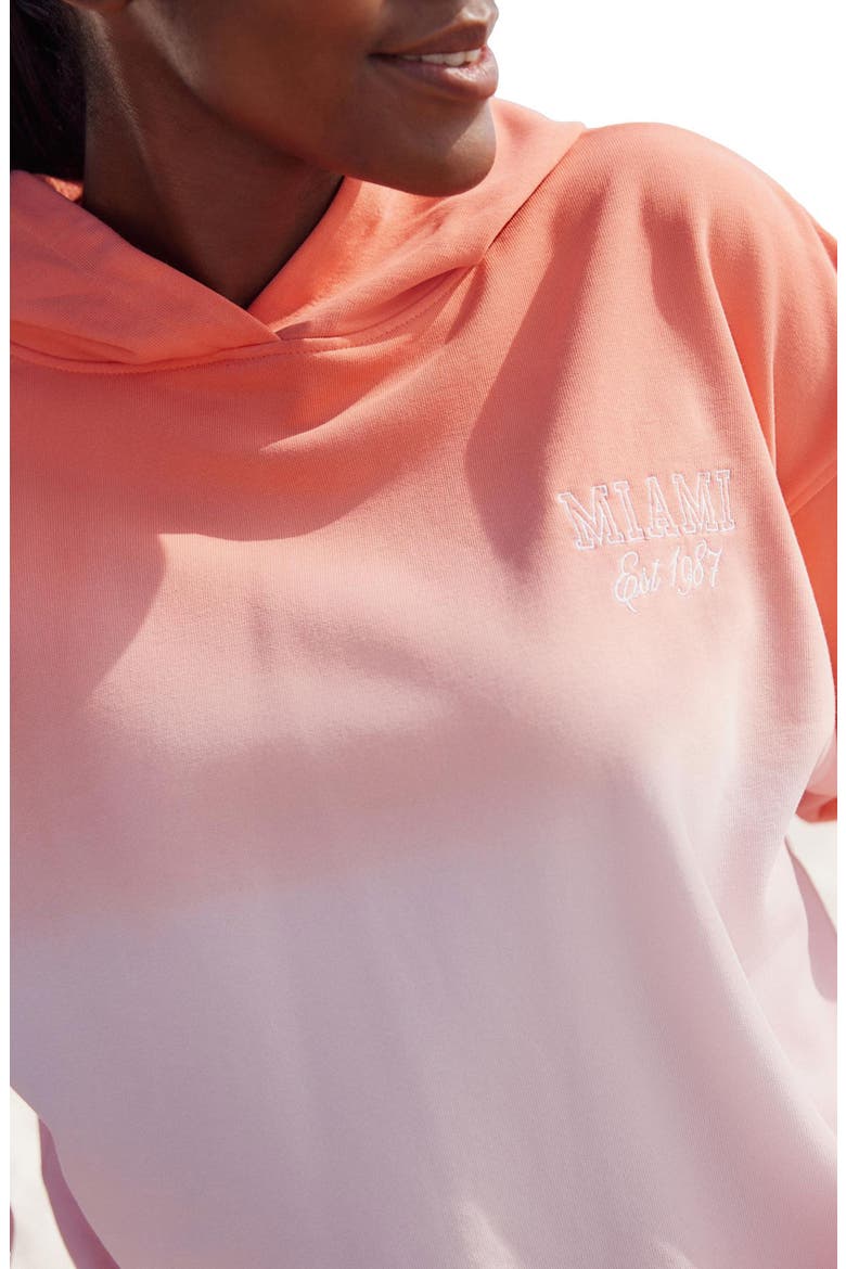 Ombré Hooded Sweatshirt, Alternate, color, ORANGE