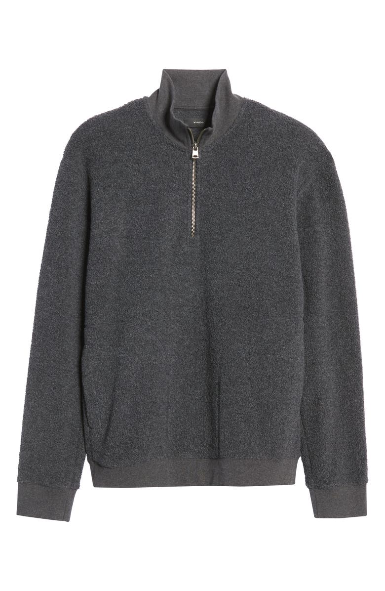 Vince Bouclé Quarter Zip Wool Blend Sweatshirt, Alternate, color, 