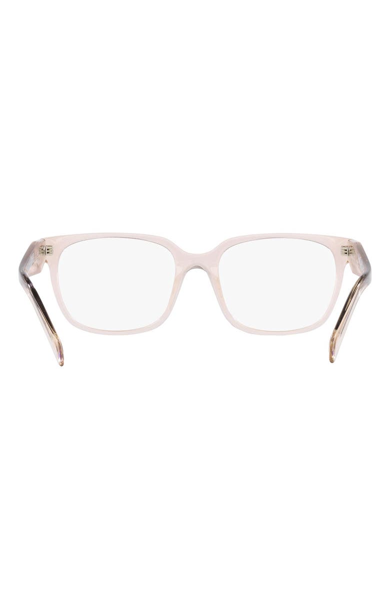 Prada 55mm Rectangular Optical Glasses, Alternate, color, Pink