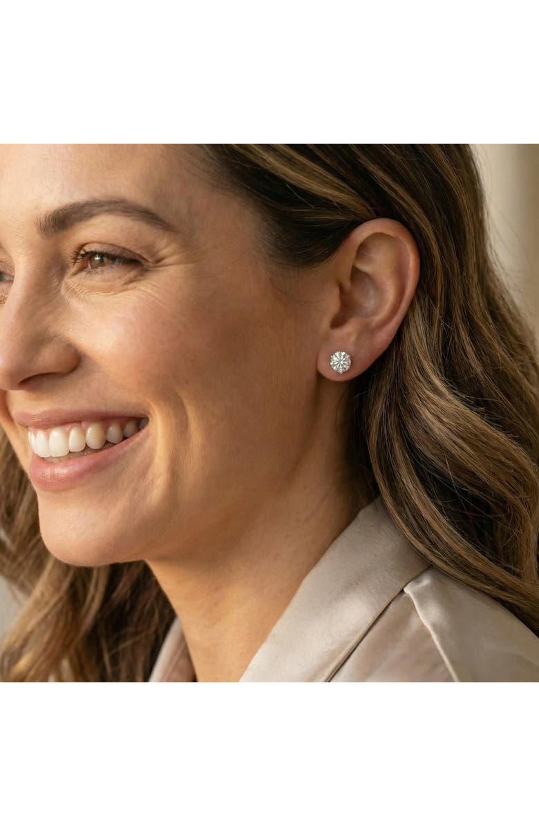 Bliss Diamond 2Ct TW Round Diamond Studs 14k Gold Lab Grown, Alternate, color, 14K White Gold