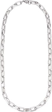 Adornia Men's Silver Plated Chain Necklace