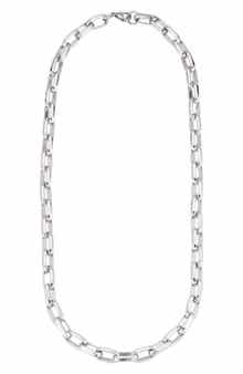 Men's Silver Plated Chain Necklace