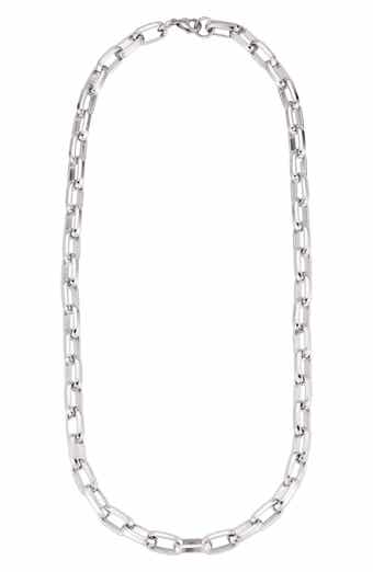 Men's Silver Plated Chain Necklace