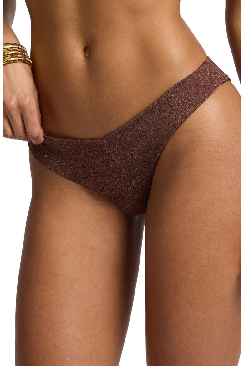 Chiara Mid-Rise Bikini Bottom, Alternate, color, Hickory