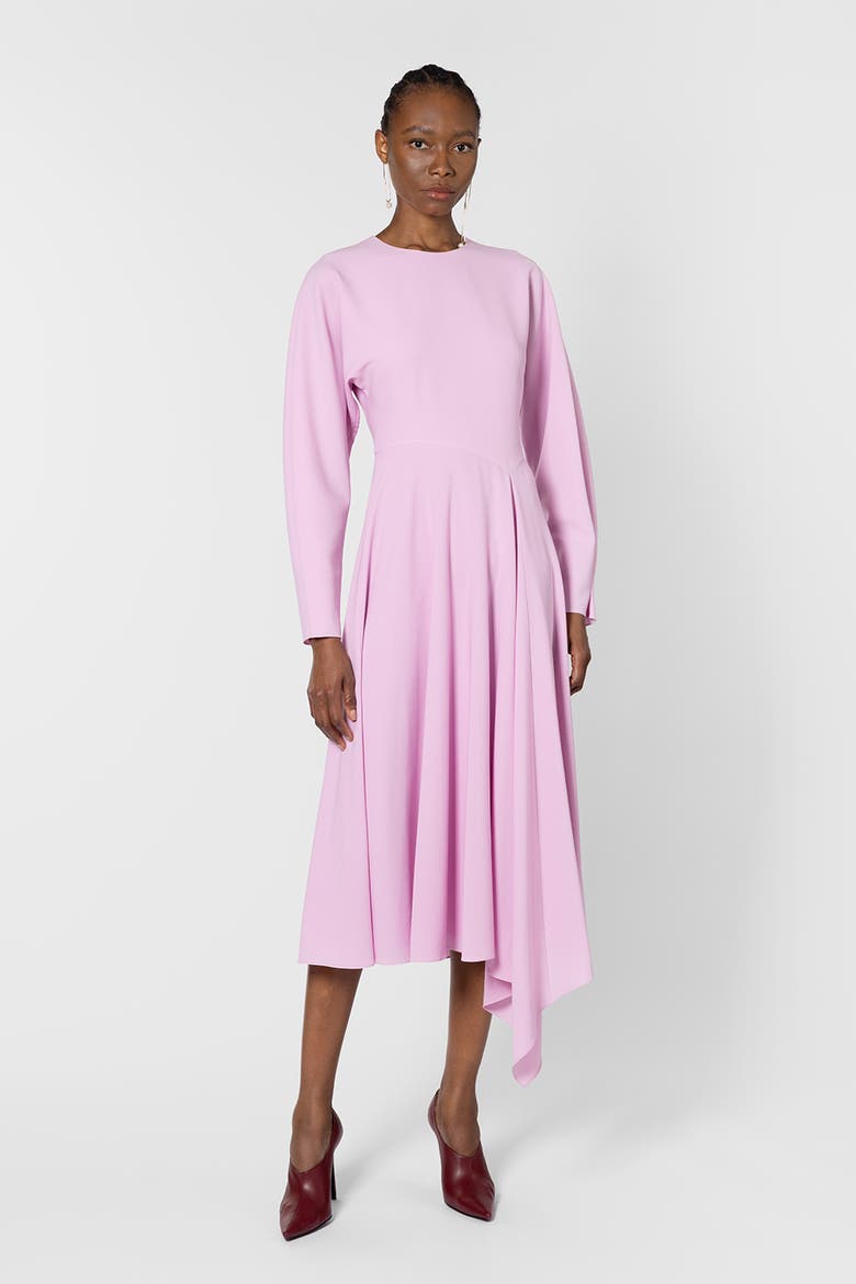 Yelin Crepe Long Sleeve Dress, Main, color, Blush