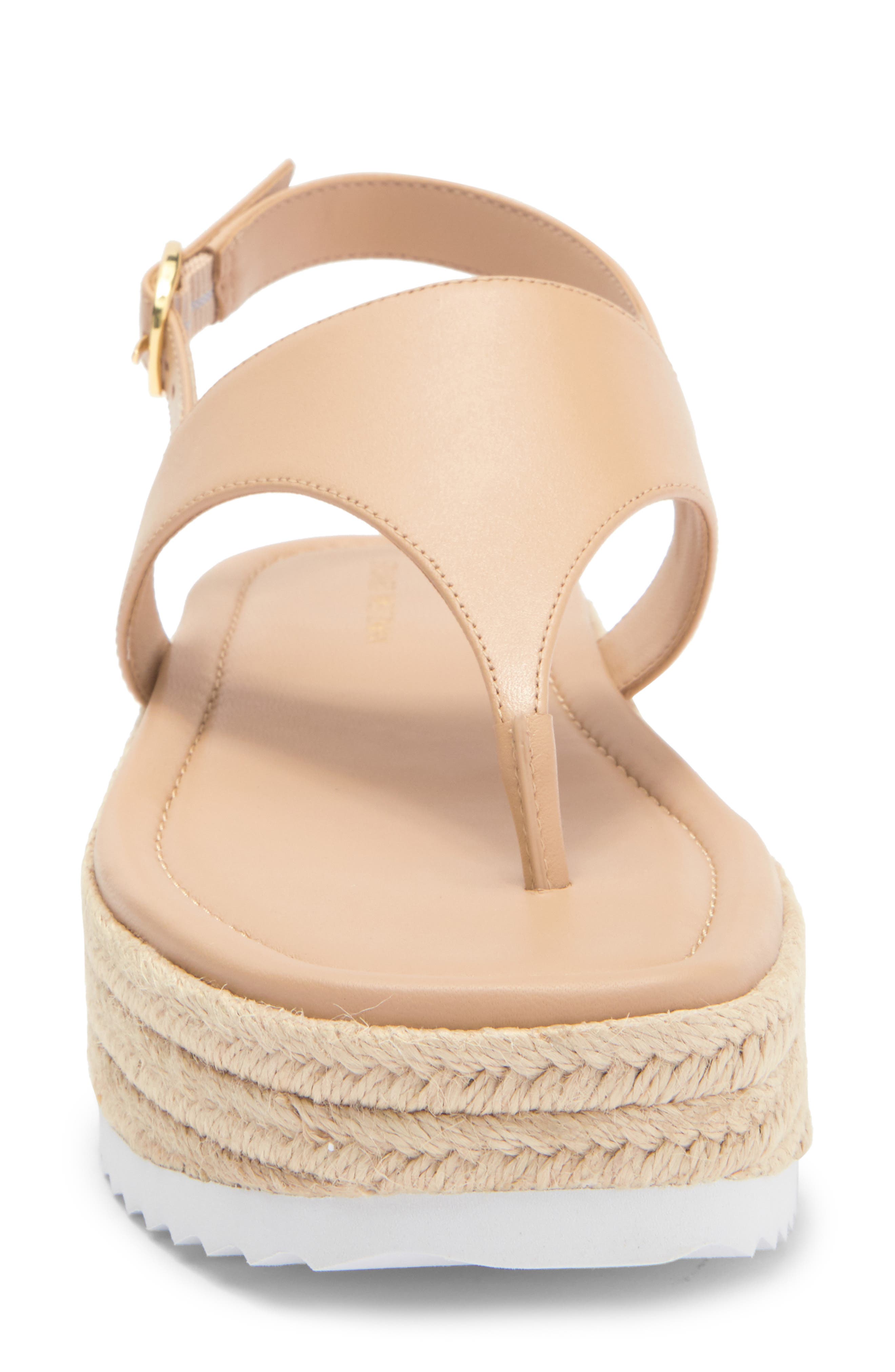 Stuart Weitzman Mel Espadrille Flatform Sandal, Alternate, color, Golden Beige