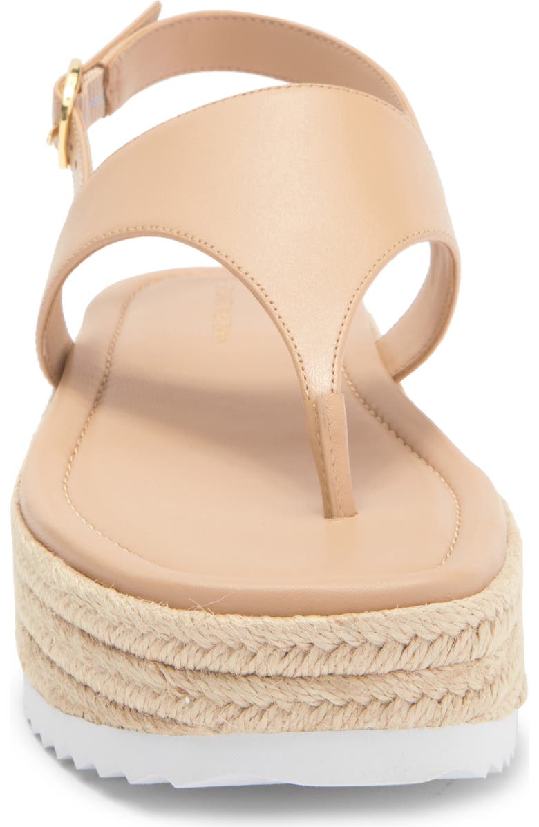 Stuart Weitzman Mel Espadrille Flatform Sandal, Alternate, color, Golden Beige