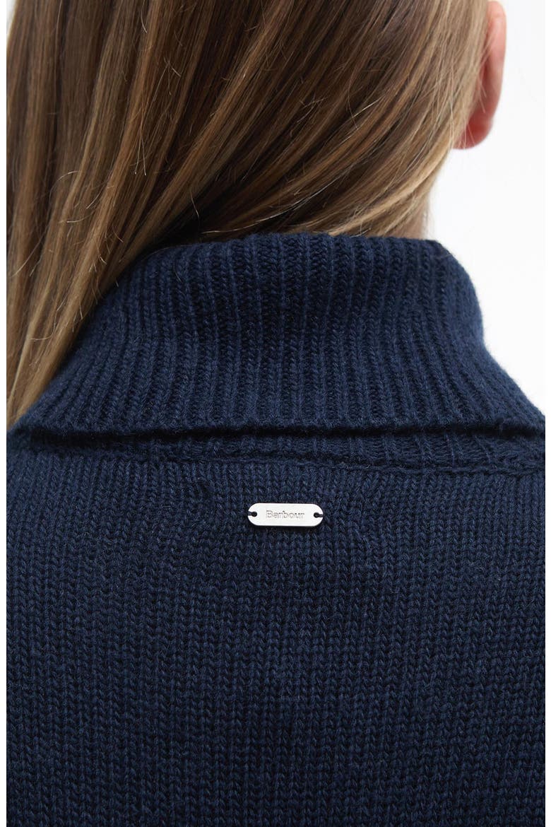 Beatrix Cable Stitch Long Sleeve Wool Blend Sweater Dress, Alternate, color, NAVY