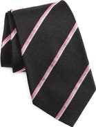 Ralph Lauren Purple Label Super Repp Stripe Silk Tie