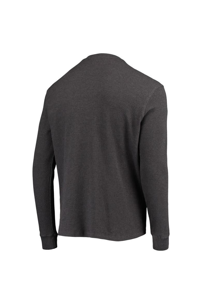 Men's Dunbrooke Heathered Gray Seattle Seahawks Logo Maverick Thermal Henley Long Sleeve T-Shirt, Alternate, color, Heather Gray
