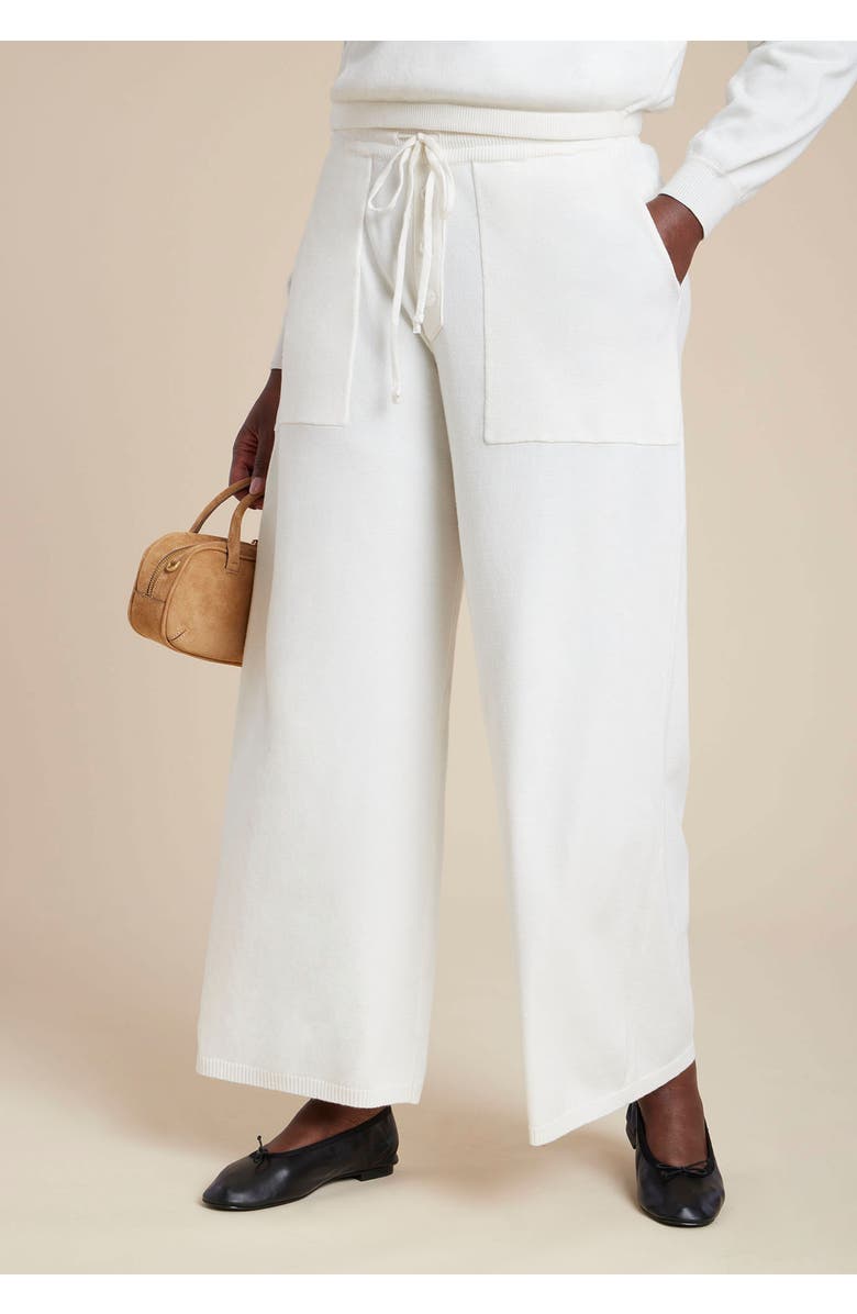 ELOQUII Elements Drawstring Detail Sweater Pant, Alternate, color, Jet Stream