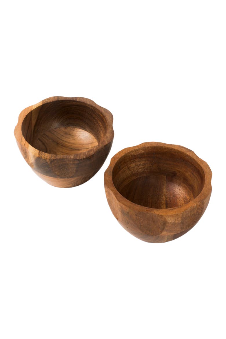 Gravon Acacia Nut Bowls, Alternate, color, Brown