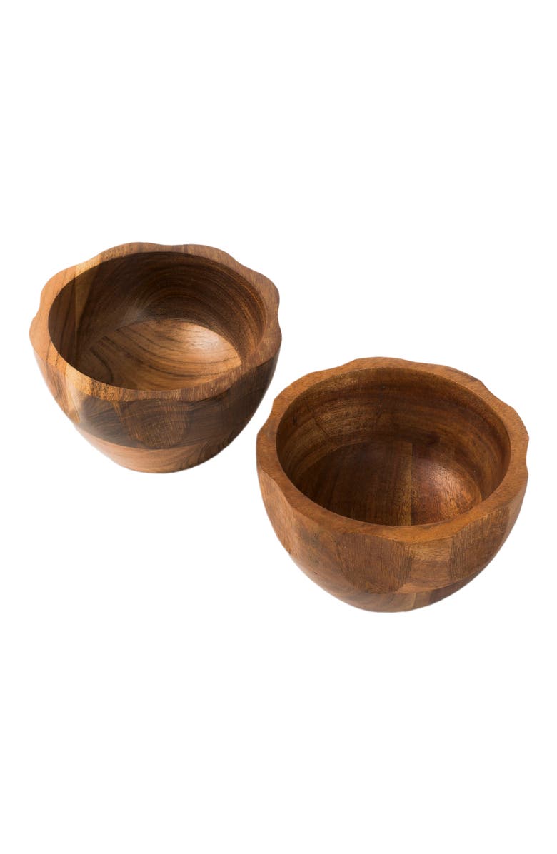 Mela Artisans Gravon Acacia Nut Bowls, Alternate, color, Brown