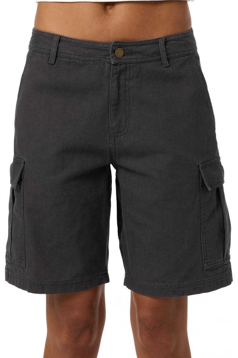Jessie Low Rise Twill Cargo Shorts, Main, color, DARK SHADOW