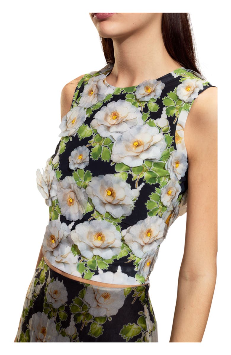 Cynthia Rowley Cornelia Flower Applique Top, Alternate, color,