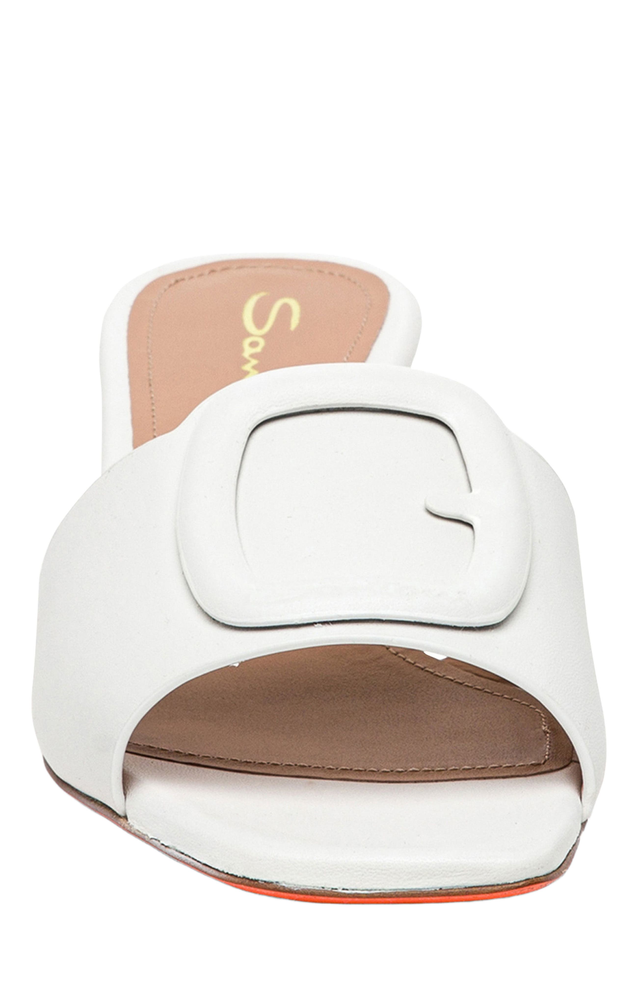 Santoni Women's mid-heel sandal, Alternate, color, White