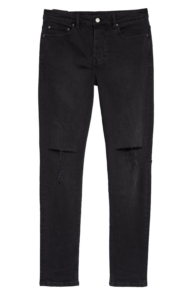 Ksubi Chitch Krow Krushed Ripped Slim Skinny Jeans, Alternate, color, Black