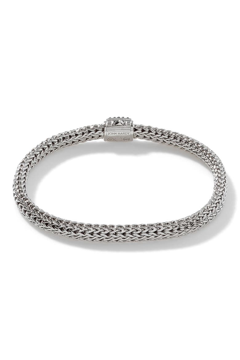 Icon Bracelet, Sterling Silver, Pavé, 5mm, Alternate, color, SILVER