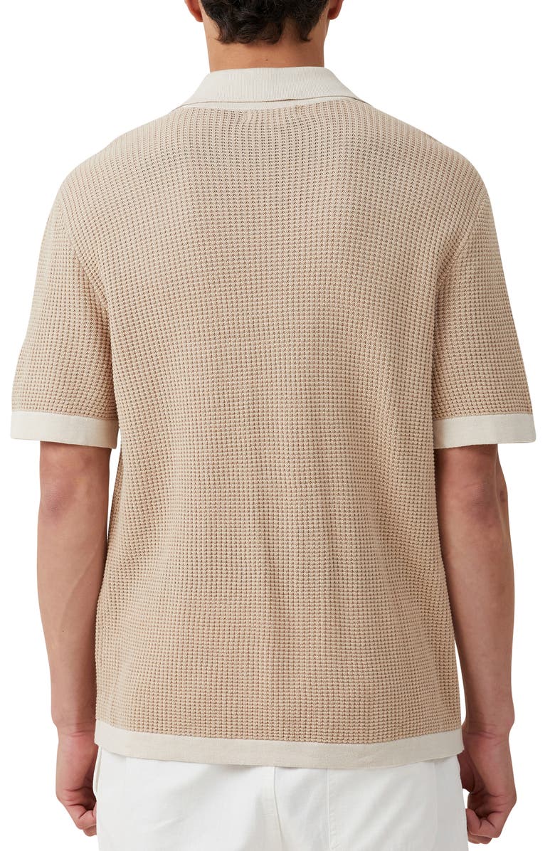 Cotton On Pablo Open Stitch Short Sleeve Button-Up Shirt, Alternate, color,