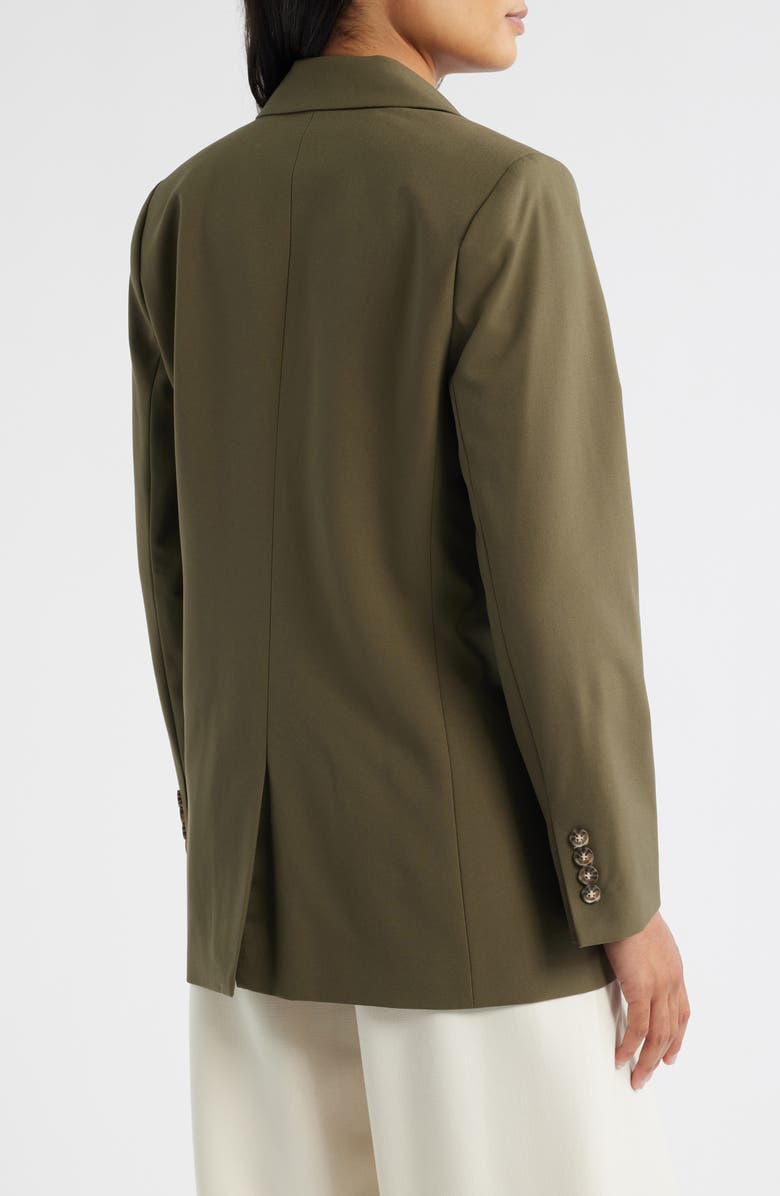 Tahari ASL Relaxed One-Button Blazer, Alternate, color, Martini Olive