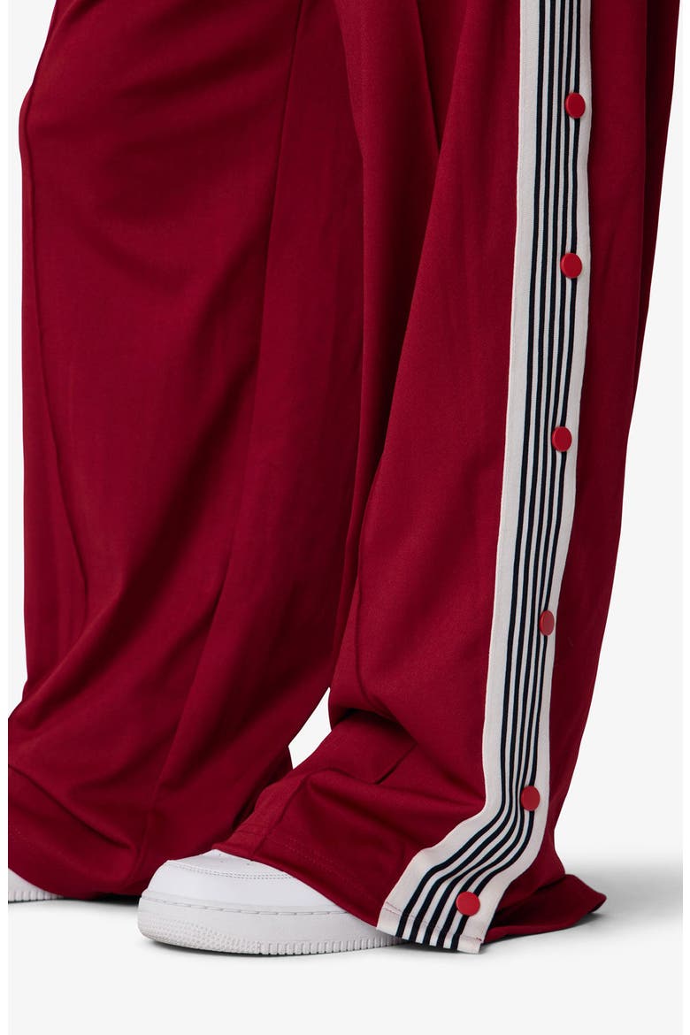Side Snap Striped Track Pants, Alternate, color, RED