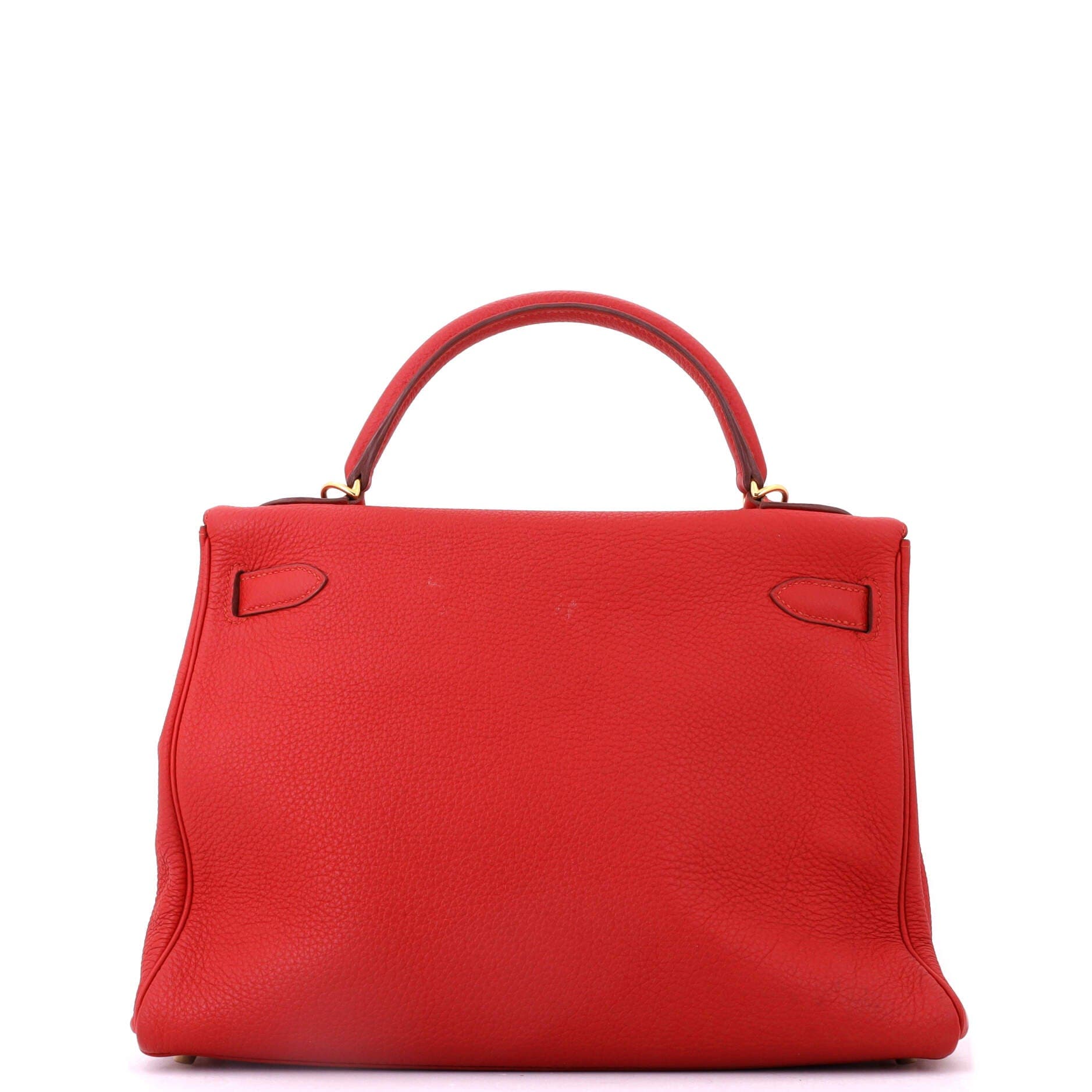 Pre-Owned Hermes Kelly Handbag Red Togo with Gold Hardware 32, Alternate, color, Vermillon