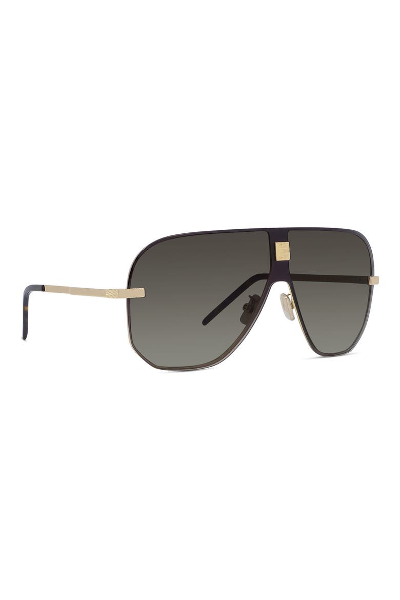 136mm Gradient Mask Sunglasses, Alternate, color, SHINY ENDURA GOLD / GRADIENT