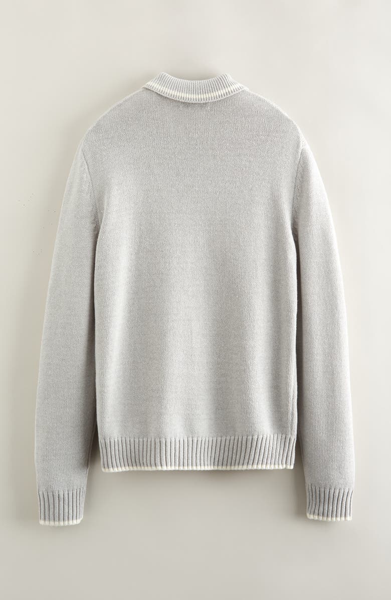 Nordstrom Kids' Collared Sweater, Alternate, color, Grey Light Heather