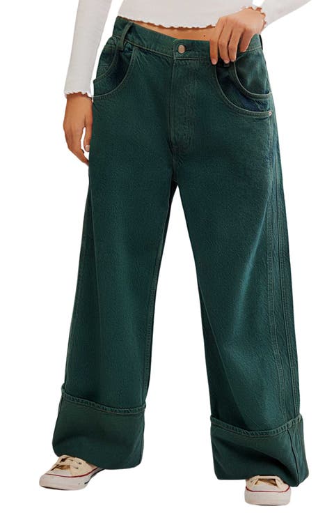 Final Countdown Cuffed Wide Leg Jeans