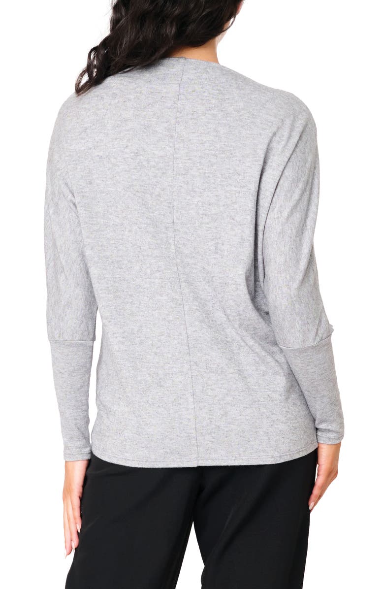 GIBSONLOOK Slouchy Luxe Boatneck Top, Alternate, color, Heather Grey