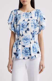 Flutter Sleeve Smock Waist Top