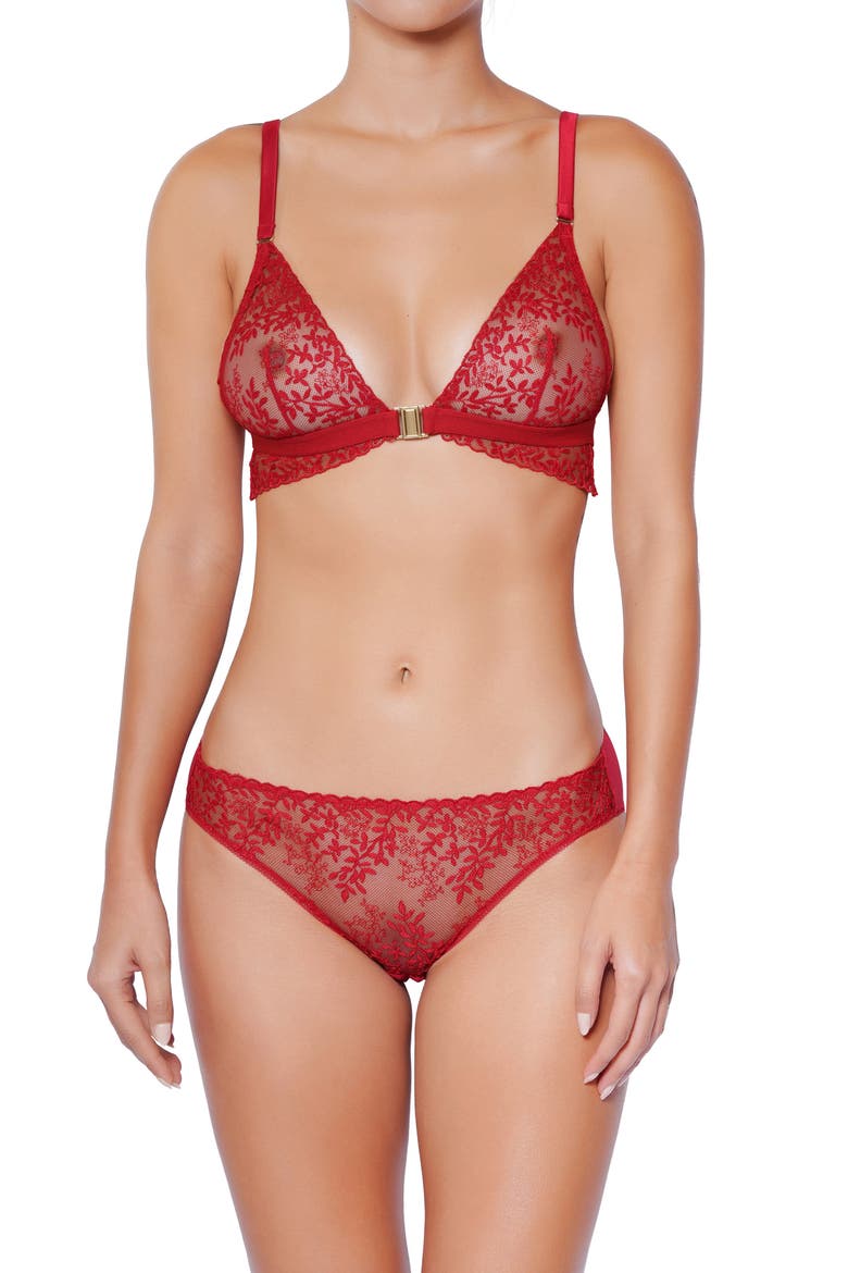 Eglantine Lace Bikini, Alternate, color, RED