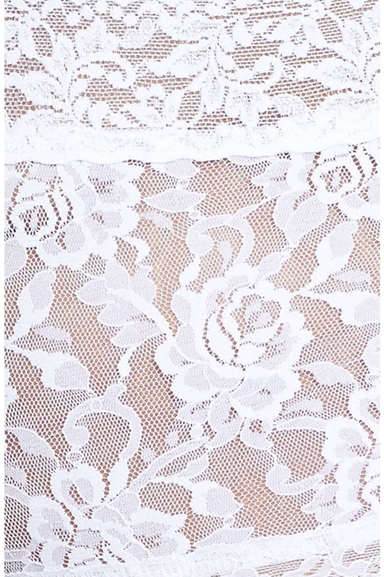 Stretch Lace Boyshorts, Alternate, color, WHITE