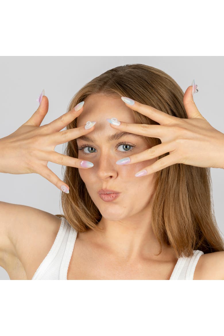 Pastel Aura Luxury Handmade Press On Nails, Alternate, color, Multicolor Pastel