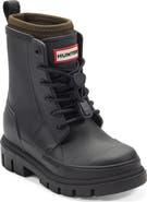 Hunter Kids' Stamp Waterproof Lace-Up Rain Boot